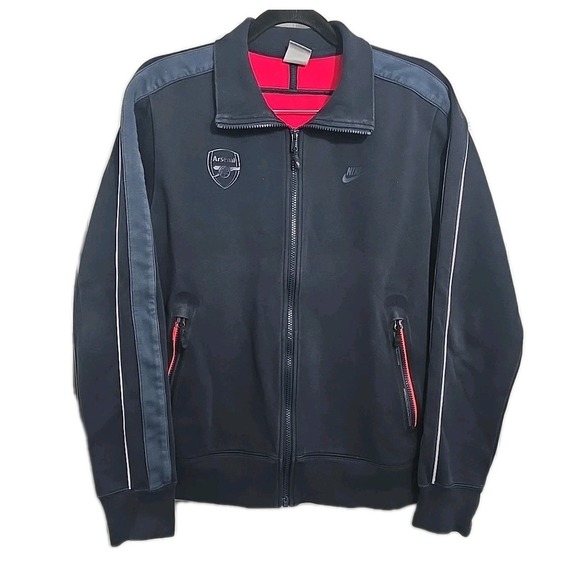 Nike Other - Nike Arsenal FC Soccer Sport Full Zip Sweater Men's Size L Navy Blue Fading